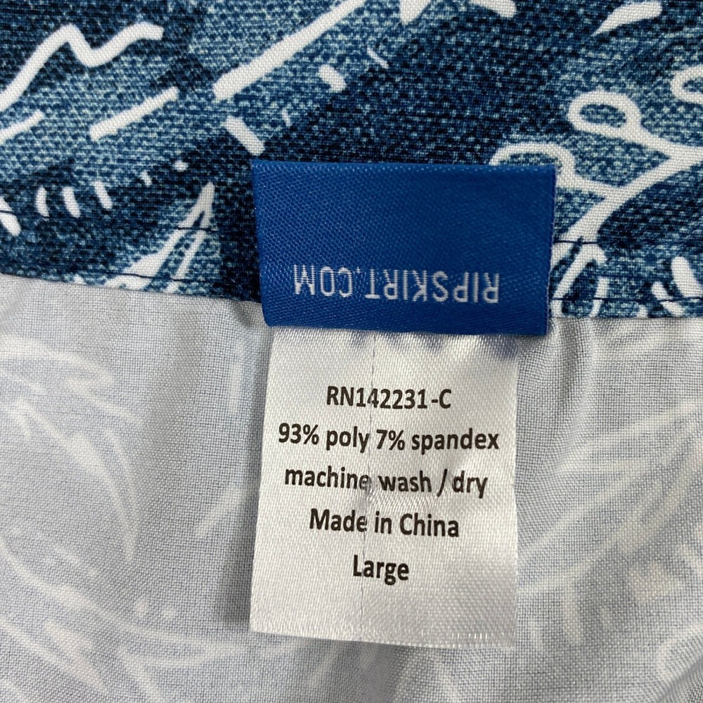 RipSkirt Wrap Skirt Womens Large Blue Floral  Quick Dry Adjustable Beach Resort - Picture 5 of 13